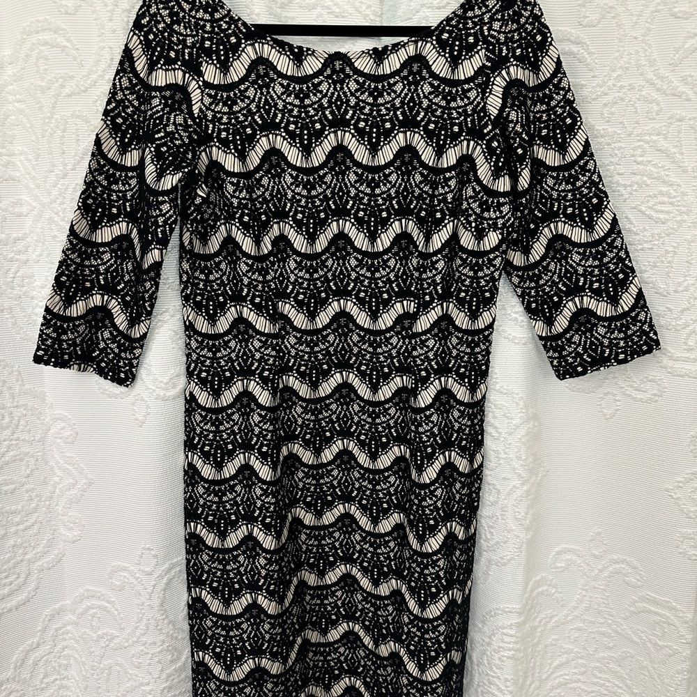 Lilly Pulitzer Nikola Black and White Lace Dress Vintage